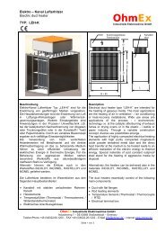 Datenblatt Elektro-Lufterhitzer TYP LEH-K - OhmEx Industrielle ...