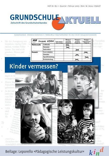 Grundschule aktuell 89 Kinder vermessen?