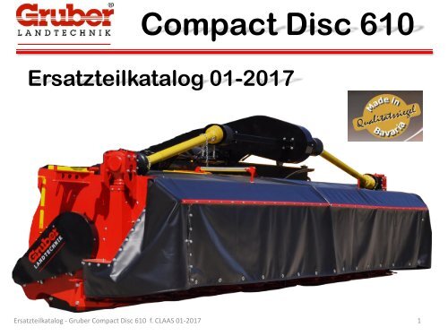 ET-Katalog Gruber - Compact Disc 610 f. CLAAS 01-2017