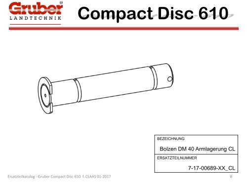 ET-Katalog Gruber - Compact Disc 610 f. CLAAS 01-2017