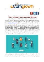 An Era of All about Ecommerce Development
