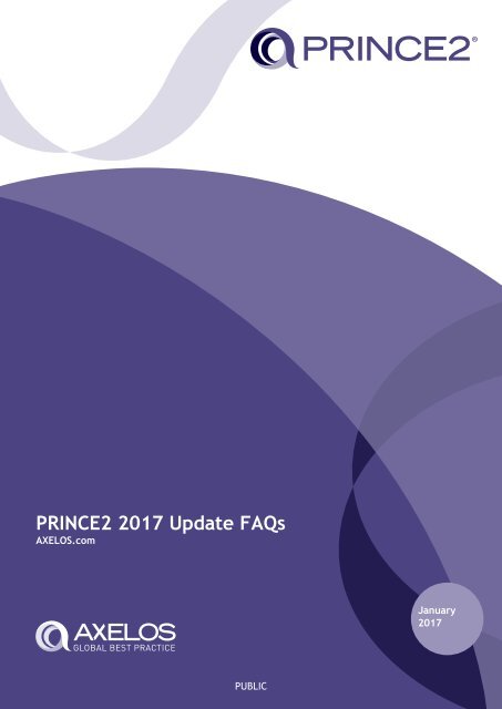 PRINCE2 2017 Update FAQs