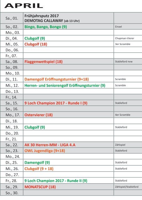 WETTSPIELKALENDER 2017