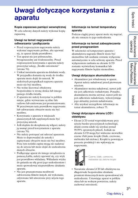 Sony MHS-FS1K - MHS-FS1K Istruzioni per l'uso Polacco