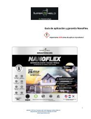 Manual de aplicacion y Garantia NANOFLEX
