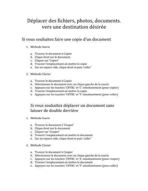 Déplacer des Documents (PDF)