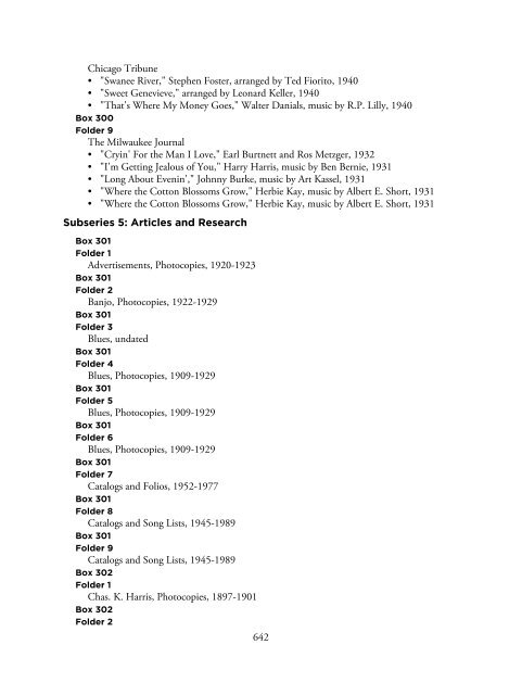 Guide to the John Steiner Collection 1860-2001 - The University of ...