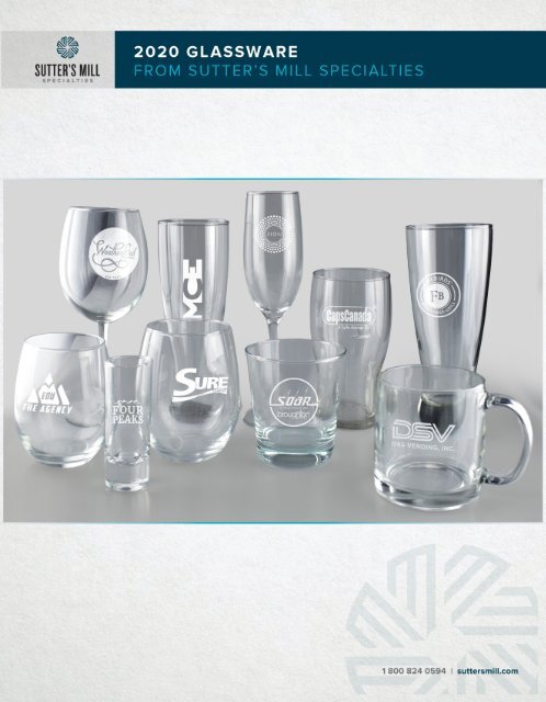 Glassware from Sutter's Mill Specialties 