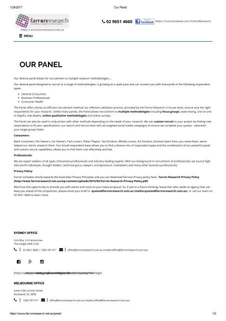 Our Panel Our Panel