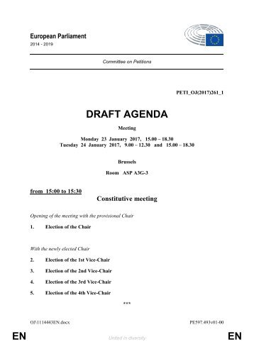 DRAFT AGENDA EN EN