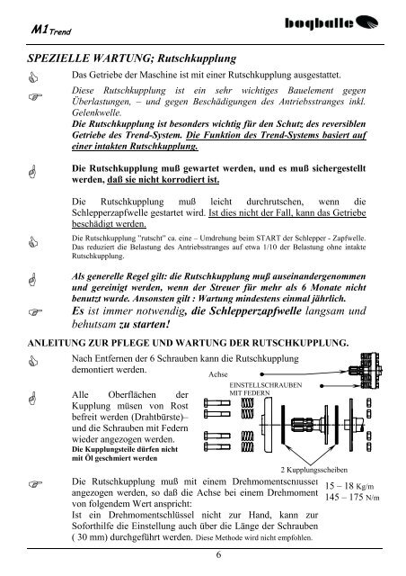 IMMER DIE ZAPFWELLE AUSSCHALTEN; wenn die