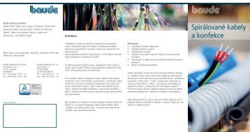 Spirálované kabely a konfekce