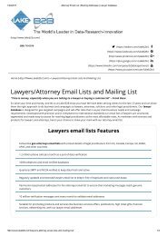 Mailing address lists of lawyers