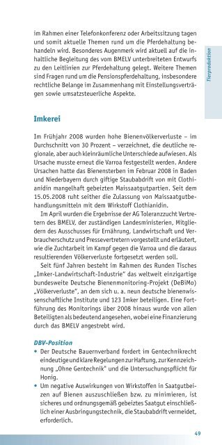 Bilanz und Positionen 2008/2009