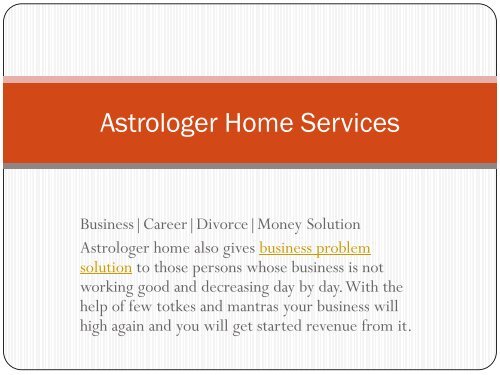 Astrologer Home Services