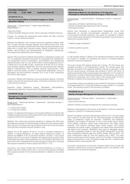 Table of Contents - WOC 2012