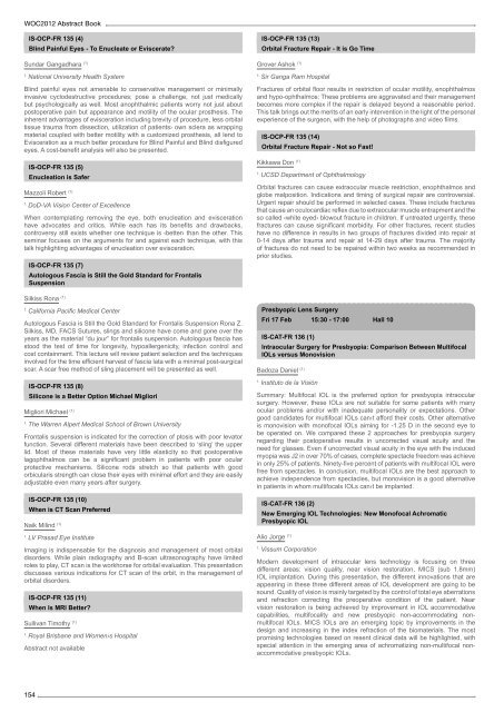 Table of Contents - WOC 2012