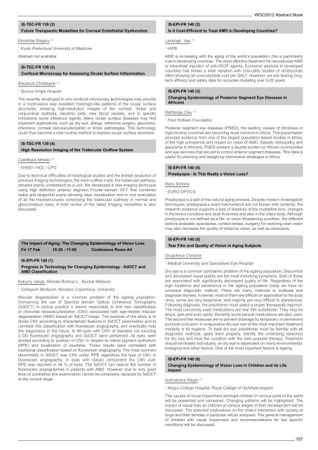 Table of Contents - WOC 2012