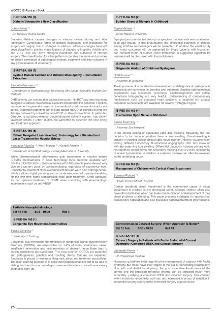 Table of Contents - WOC 2012