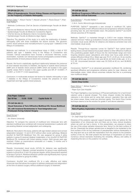 Table of Contents - WOC 2012