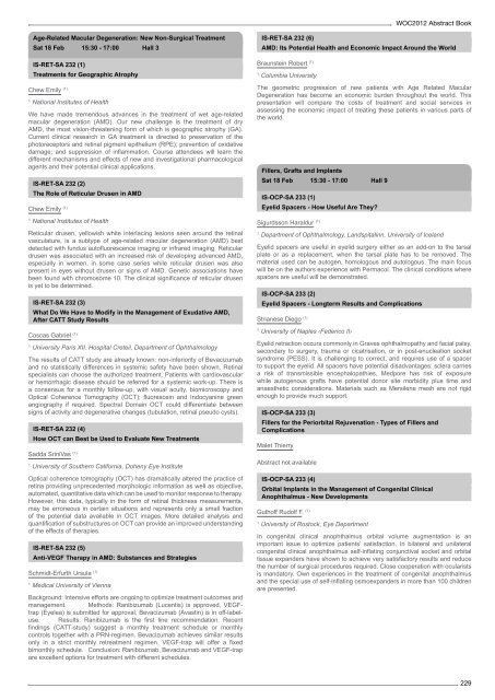 Table of Contents - WOC 2012