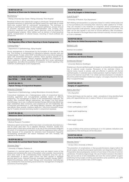 Table of Contents - WOC 2012