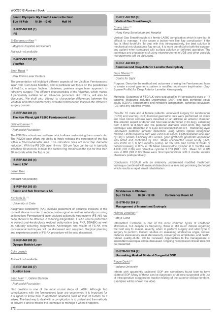 Table of Contents - WOC 2012