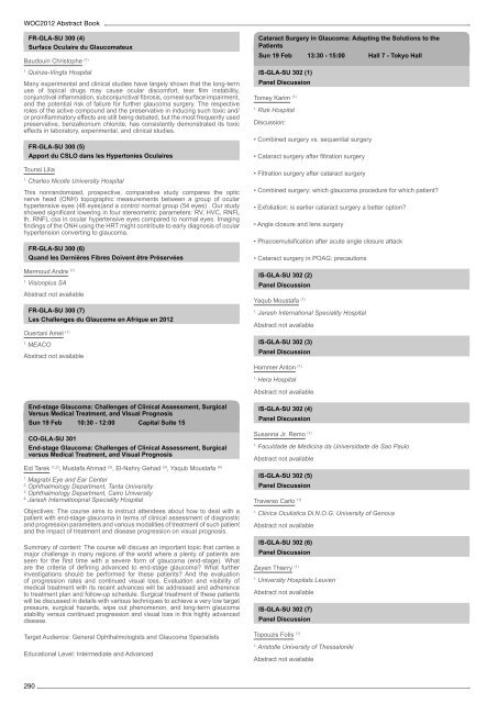 Table of Contents - WOC 2012