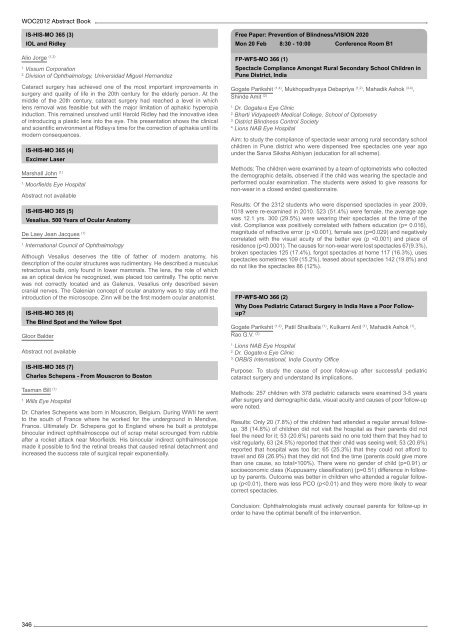 Table of Contents - WOC 2012