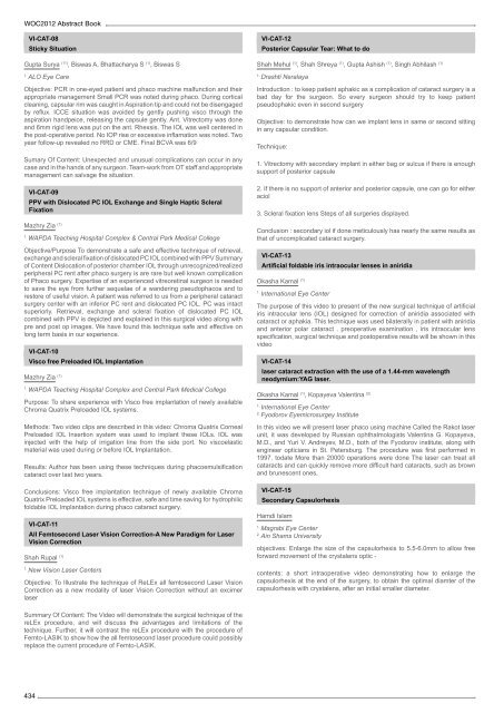 Table of Contents - WOC 2012