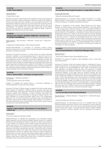 Table of Contents - WOC 2012