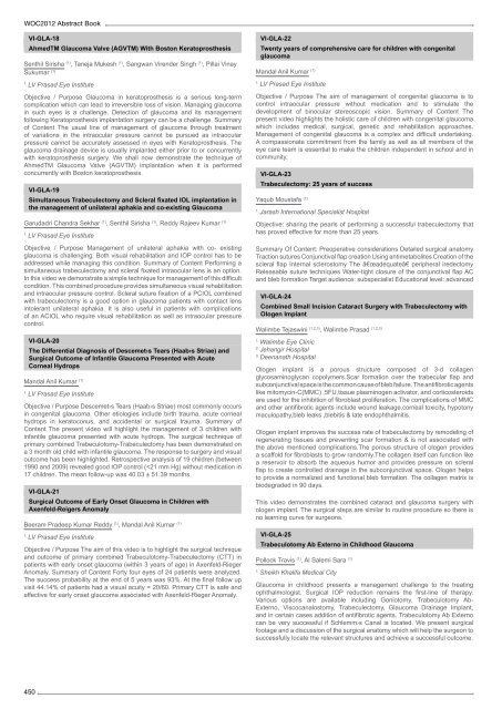 Table of Contents - WOC 2012