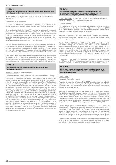 Table of Contents - WOC 2012