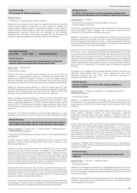 Table of Contents - WOC 2012