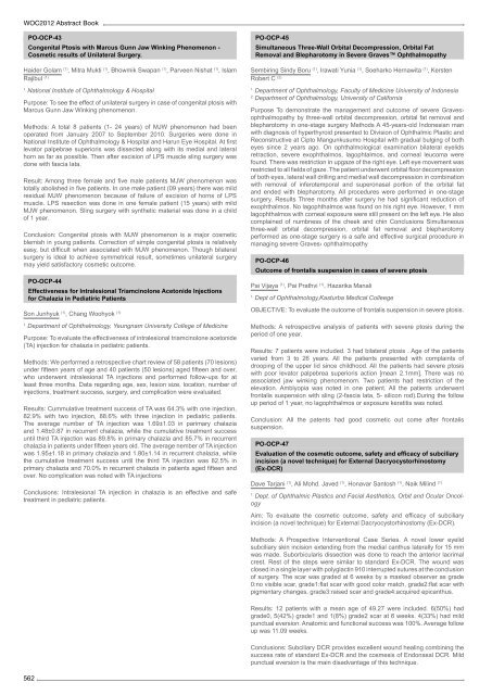 Table of Contents - WOC 2012