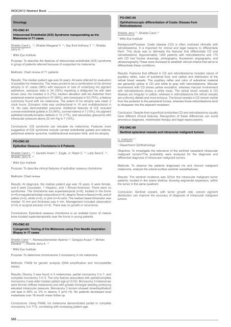 Table of Contents - WOC 2012