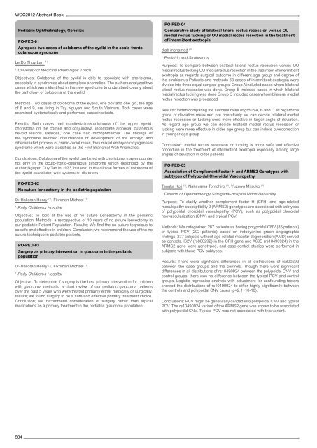 Table of Contents - WOC 2012