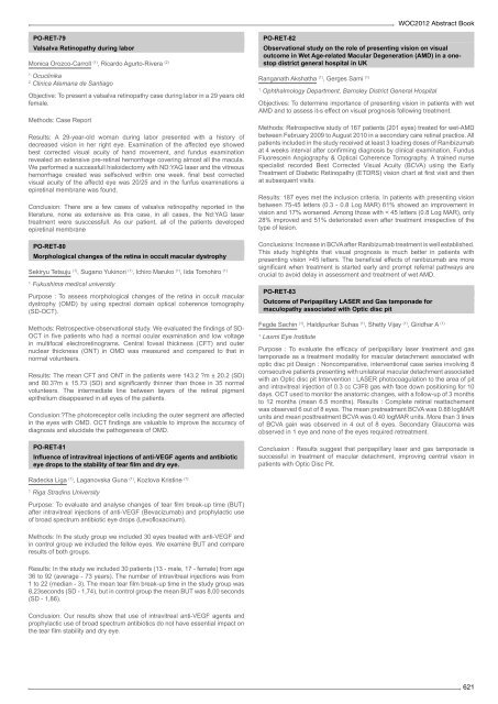 Table of Contents - WOC 2012