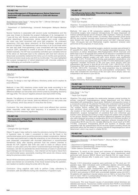 Table of Contents - WOC 2012