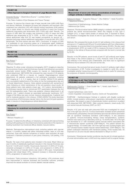 Table of Contents - WOC 2012