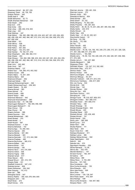 Table of Contents - WOC 2012