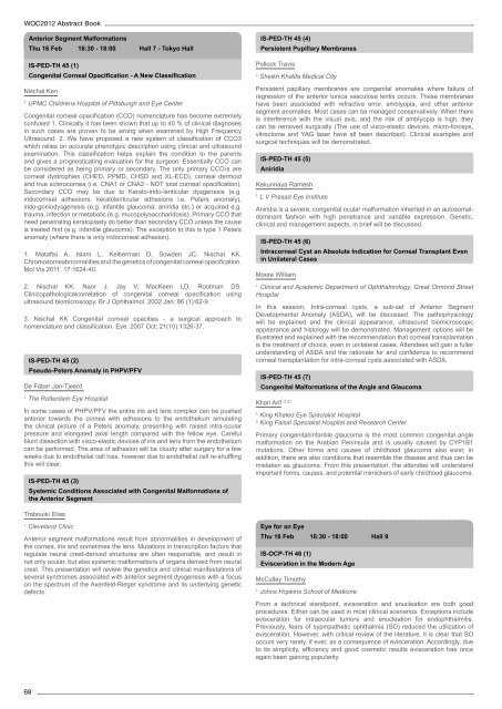 Table of Contents - WOC 2012