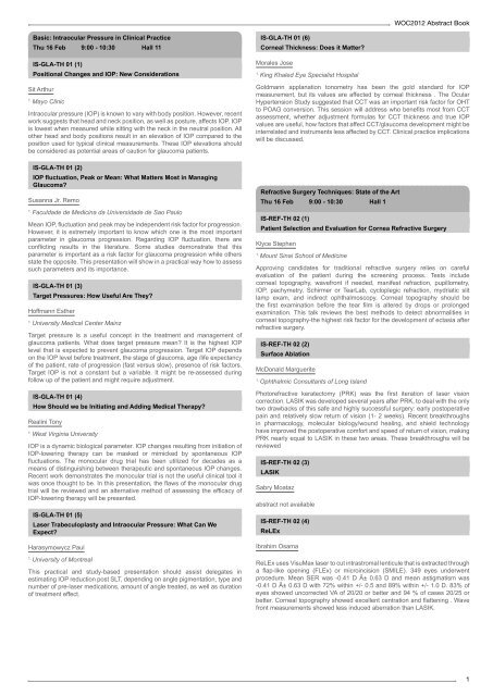 Table of Contents - WOC 2012