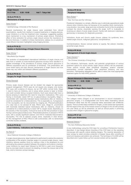 Table of Contents - WOC 2012