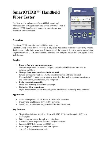 EN OTDR measuring units quickview