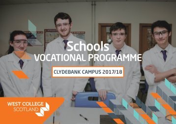 Vocational Schools Programmes 2017-18 - Clydebank Campus