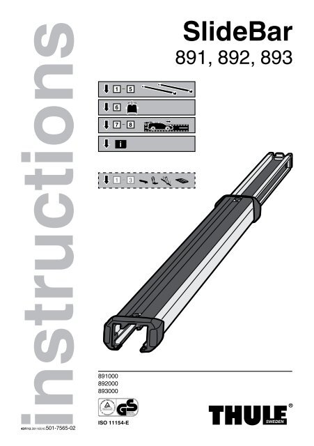 Thule slidebar 891 hotsell