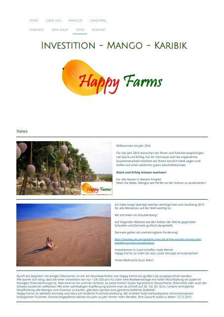 Mango News aus 2016 - Happy Farms