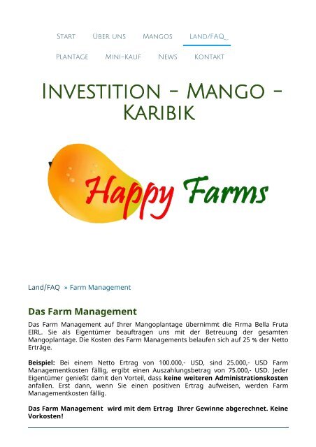 Farm Management - Happy Farms