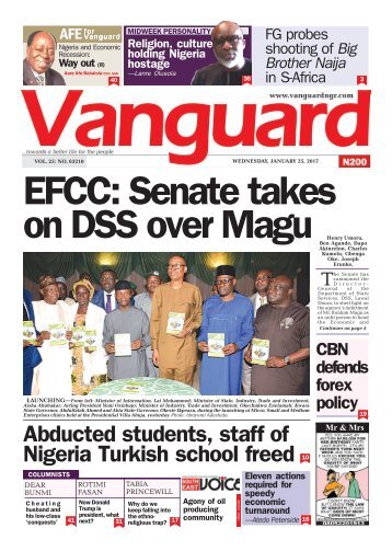 25012017 EFCC: Senate takes on DSS over Magu